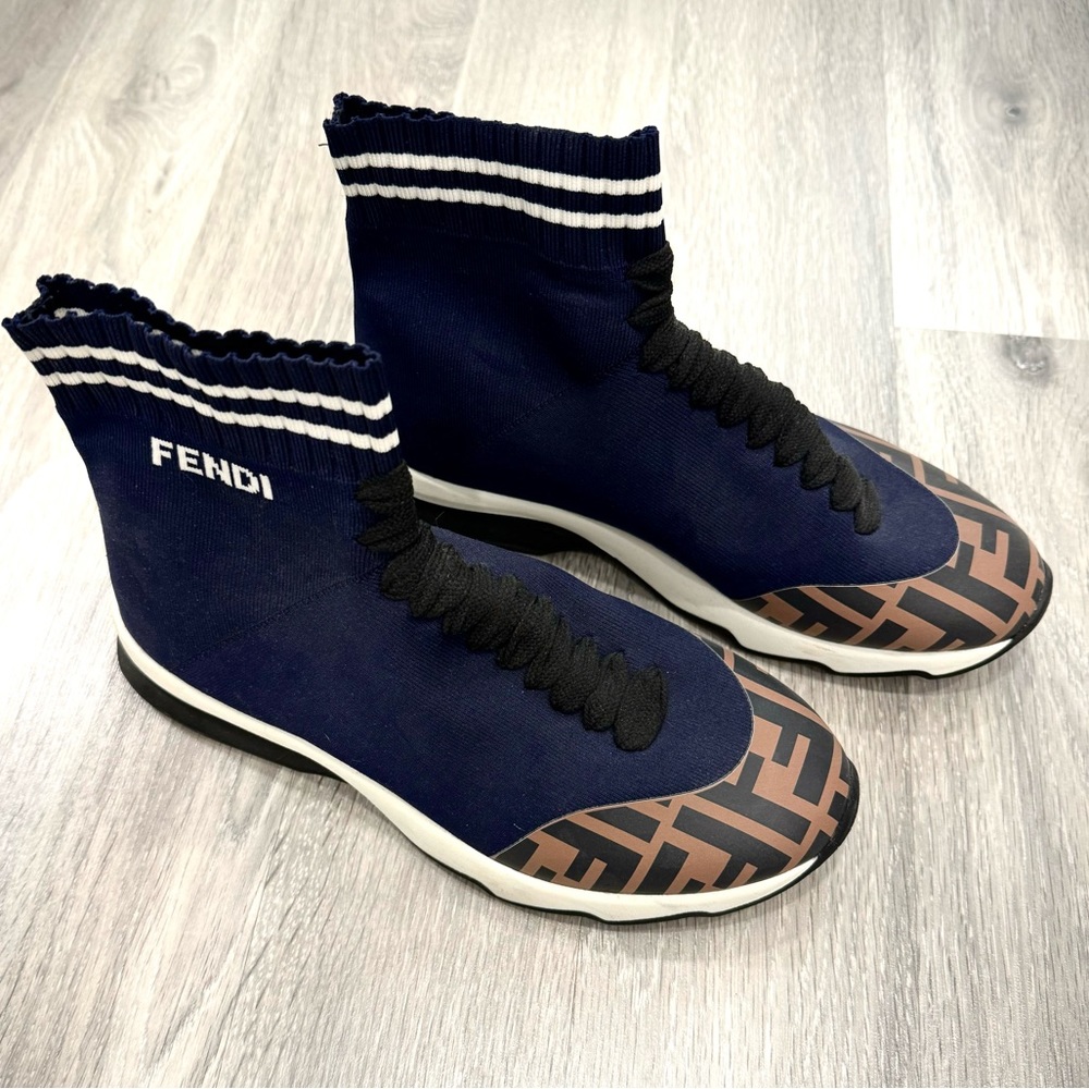 Fendi Rockotop Zucca Sock Sneaker (Women’s)